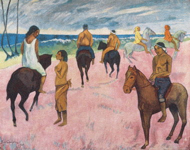 Paul Gauguin - Cavaliers sur la Plage