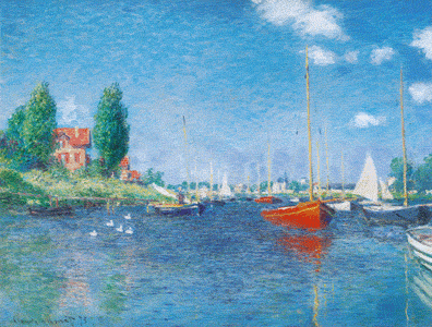 Claude Monet - Bateaux Rouges � Argenteuil