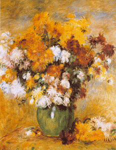 Pierre-Auguste Renoir - Bouquet de Crysanth�mes